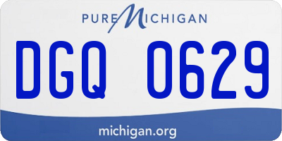 MI license plate DGQ0629