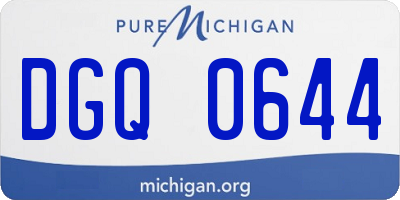 MI license plate DGQ0644