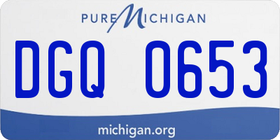MI license plate DGQ0653