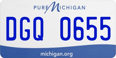 MI license plate DGQ0655