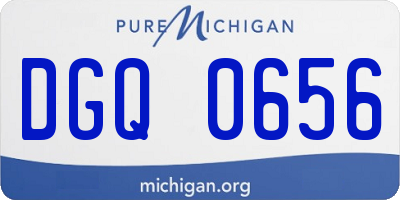 MI license plate DGQ0656