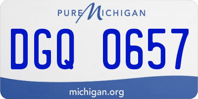 MI license plate DGQ0657
