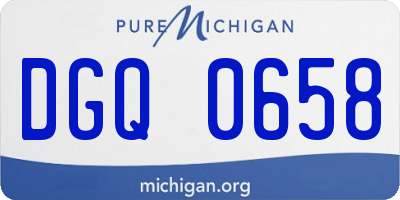MI license plate DGQ0658