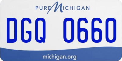 MI license plate DGQ0660