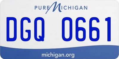 MI license plate DGQ0661