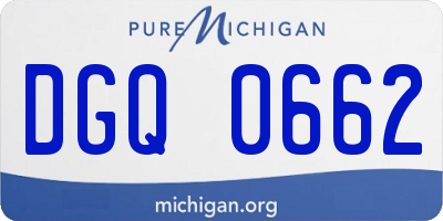 MI license plate DGQ0662