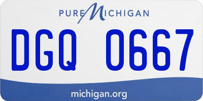 MI license plate DGQ0667