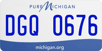 MI license plate DGQ0676