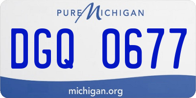 MI license plate DGQ0677