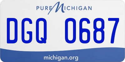 MI license plate DGQ0687