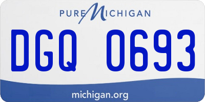 MI license plate DGQ0693