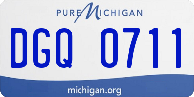 MI license plate DGQ0711