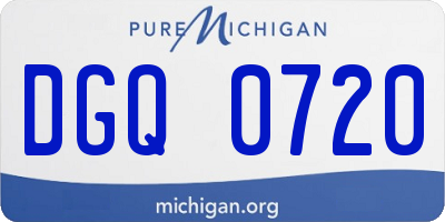 MI license plate DGQ0720