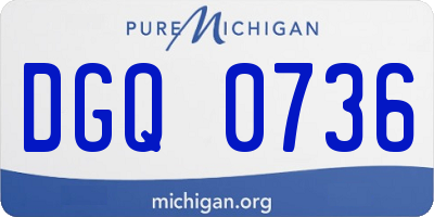 MI license plate DGQ0736