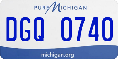 MI license plate DGQ0740