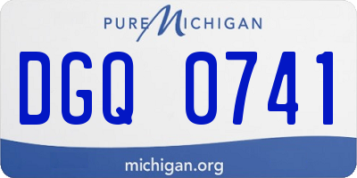 MI license plate DGQ0741