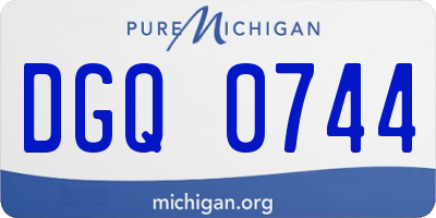 MI license plate DGQ0744