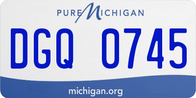 MI license plate DGQ0745