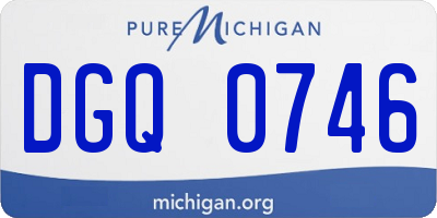 MI license plate DGQ0746