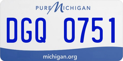 MI license plate DGQ0751