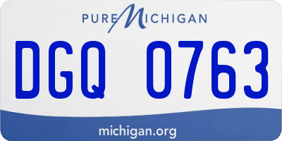 MI license plate DGQ0763