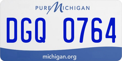 MI license plate DGQ0764