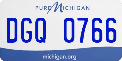 MI license plate DGQ0766