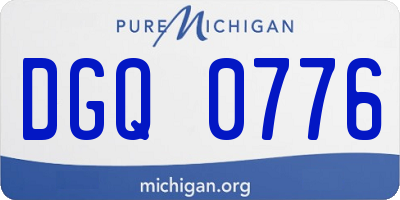 MI license plate DGQ0776