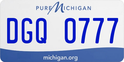 MI license plate DGQ0777