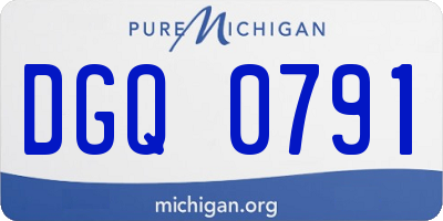 MI license plate DGQ0791