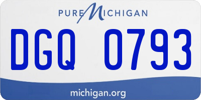 MI license plate DGQ0793