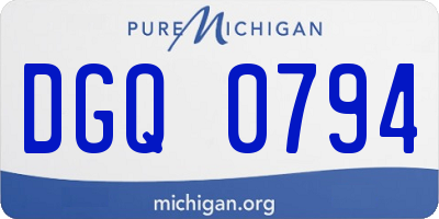 MI license plate DGQ0794