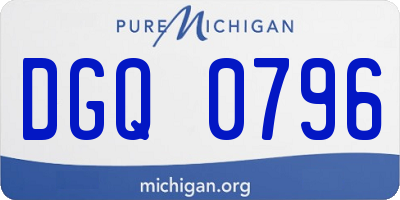 MI license plate DGQ0796