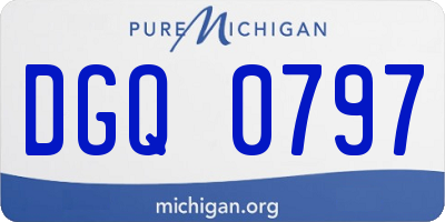 MI license plate DGQ0797