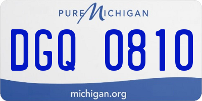 MI license plate DGQ0810