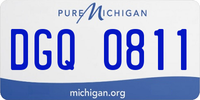 MI license plate DGQ0811