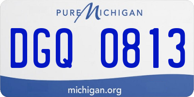MI license plate DGQ0813