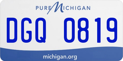 MI license plate DGQ0819