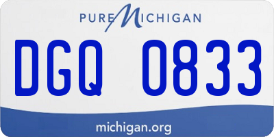 MI license plate DGQ0833