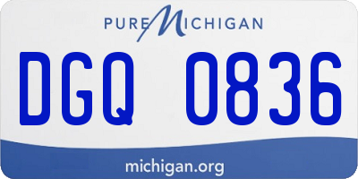 MI license plate DGQ0836