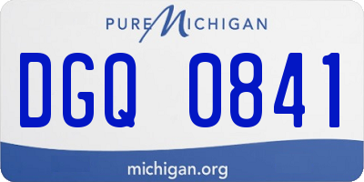 MI license plate DGQ0841