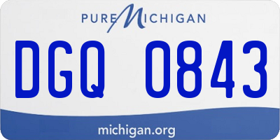 MI license plate DGQ0843