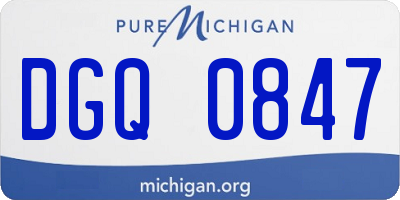 MI license plate DGQ0847