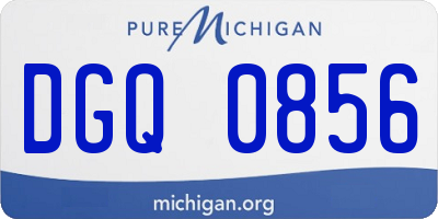 MI license plate DGQ0856
