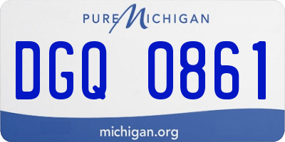MI license plate DGQ0861