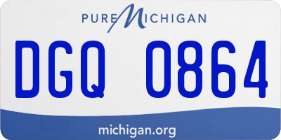 MI license plate DGQ0864