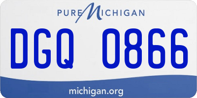 MI license plate DGQ0866