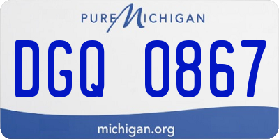 MI license plate DGQ0867