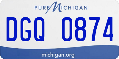 MI license plate DGQ0874