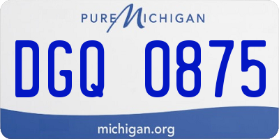 MI license plate DGQ0875